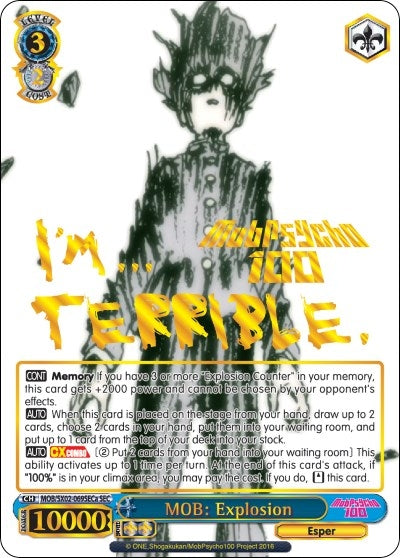 Image for MOB: Explosion (A) (SEC) (Mob Psycho 100) (MOB/SX02-069SECa SEC) - Weiss Schwarz