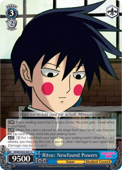 Image for Ritsu: Newfound Powers (Mob Psycho 100) (MOB/SX02-081 U) - Weiss Schwarz