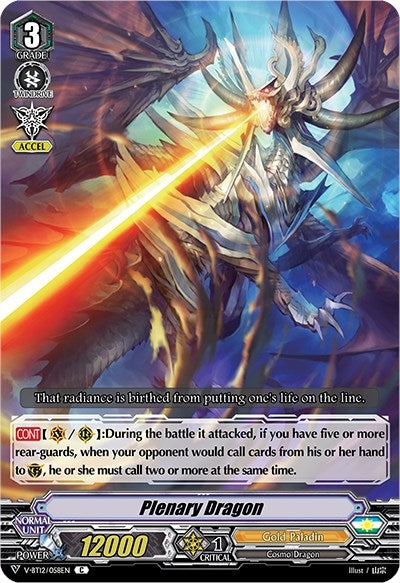 Image for Plenary Dragon (V-BT12: Divine Lightning Radiance) (V-BT12/058EN) - Cardfight Vanguard