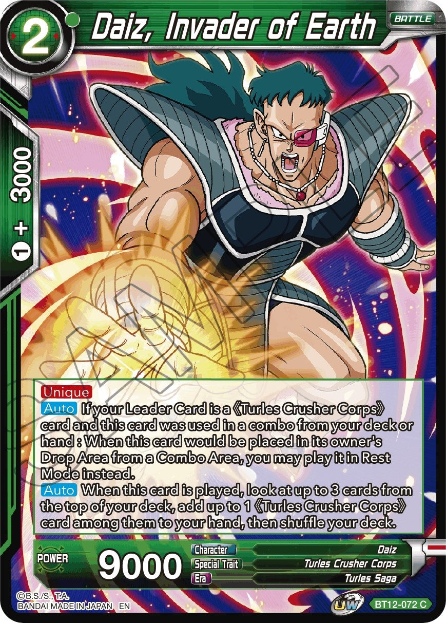 Image for Daiz, Invader of Earth (Vicious Rejuvenation) (BT12-072) - Dragon Ball Super: Masters