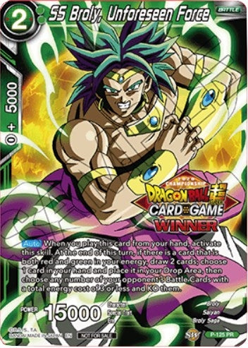 Image for SS Broly, Unforeseen Force (Top 16 Winner) (Tournament Promotion Cards) (P-125) - Dragon Ball Super: Masters
