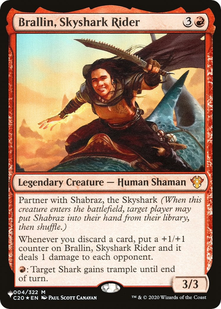 Image for Brallin, Skyshark Rider (The List Reprints) (004/322) - Magic: The Gathering