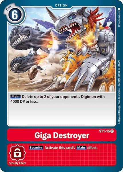 Image for Giga Destroyer (ST1-15 C) [Starter Deck 01: Gaia Red]