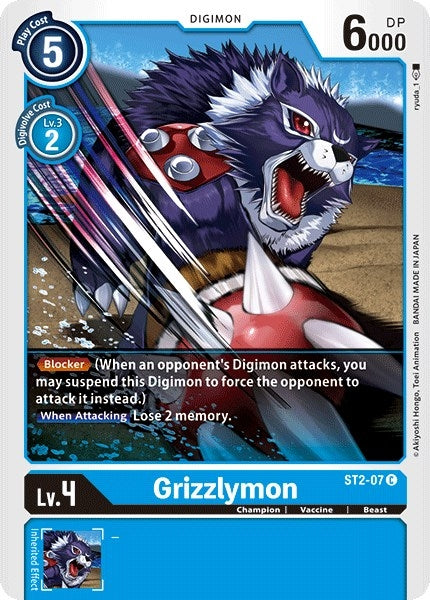 Image for Grizzlymon (ST-2) (ST2-07 C) - Digimon Card Game