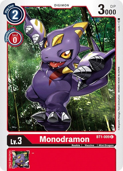 Image for Monodramon (BT01-03A) (BT1-009 C) - Digimon Card Game