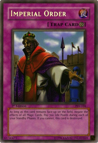 Image for Imperial Order (Pharaoh's Servant) (PSV-104) - YuGiOh