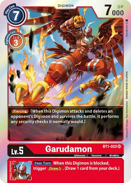 Image for Garudamon - BT1-022 (BT01-03A) (BT1-022 SR) - Digimon Card Game