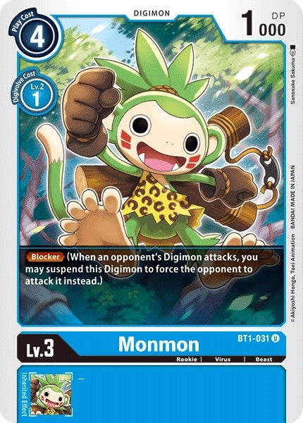 Image for Monmon (BT01-03A) (BT1-031 U) - Digimon Card Game