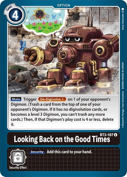 Image for Looking Back on the Good Times (BT01-03A) (BT3-107 U) - Digimon Card Game