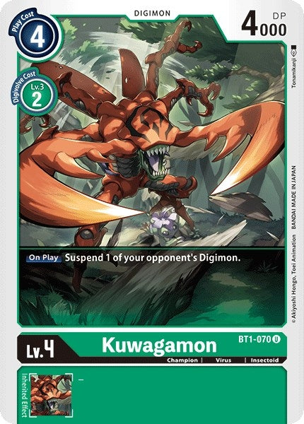 Image for Kuwagamon (BT01-03A) (BT1-070 U) - Digimon Card Game