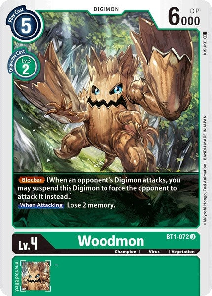 Image for Woodmon (BT01-03A) (BT1-072 U) - Digimon Card Game