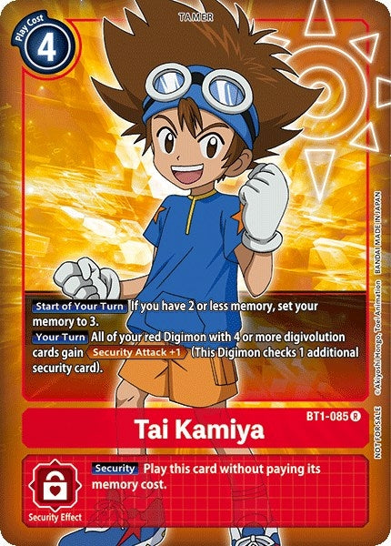 Image for Tai Kamiya - BT1-085 (Box Topper) (BT01-03A) (BT1-085 R) - Digimon Card Game
