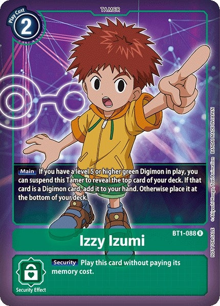 Image for Izzy Izumi (Box Topper) (BT01-03A) (BT1-088 R) - Digimon Card Game