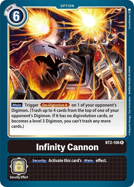 Image for Infinity Cannon (BT01-03A) (BT2-106 R) - Digimon Card Game