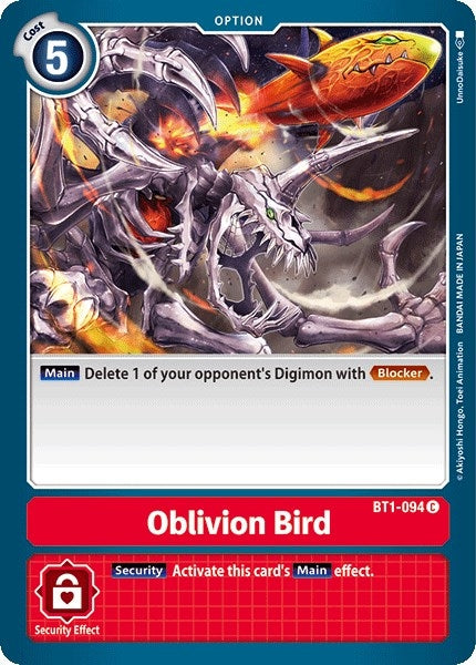 Image for Oblivion Bird (BT01-03A) (BT1-094 C) - Digimon Card Game