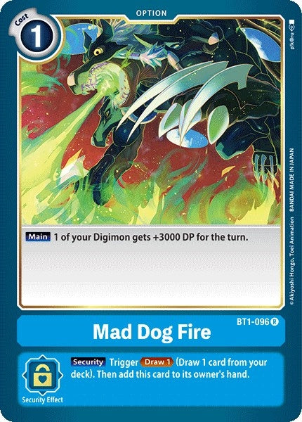 Image for Mad Dog Fire (BT01-03A) (BT1-096 R) - Digimon Card Game