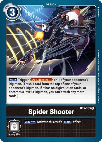 Image for Spider Shooter (BT01-03A) (BT2-105 U) - Digimon Card Game