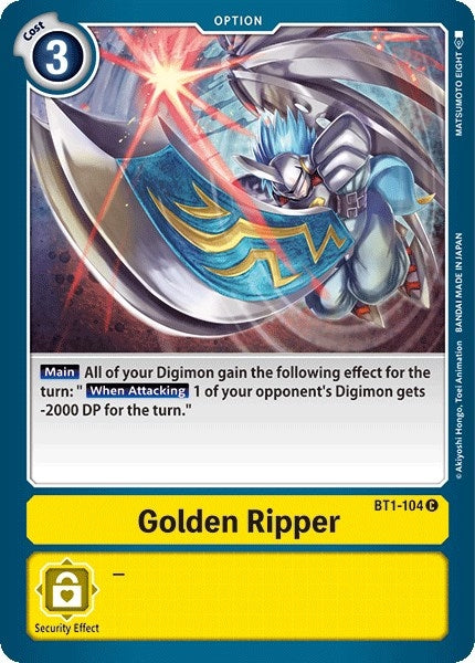 Image for Golden Ripper (BT01-03A) (BT1-104 C) - Digimon Card Game
