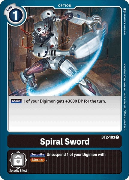 Image for Spiral Sword (BT01-03A) (BT2-103 C) - Digimon Card Game