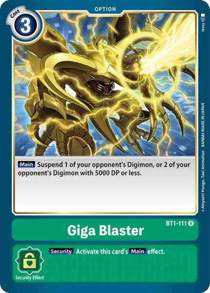 Image for Giga Blaster (BT01-03A) (BT1-111 R) - Digimon Card Game