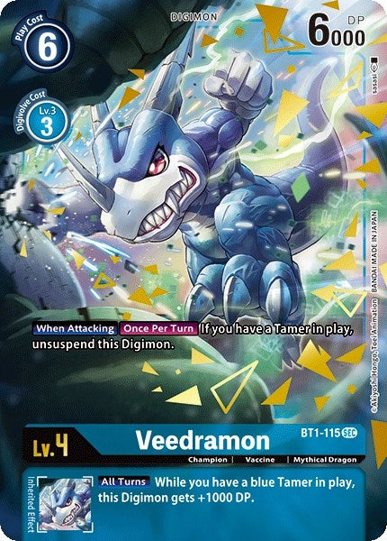 Image for Veedramon (Secret Rare) (Alternate Art) (BT01-03A) (BT1-115 SEC) - Digimon Card Game
