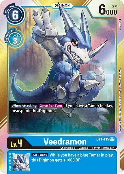 Image for Veedramon (Secret Rare) (BT01-03A) (BT1-115 SEC) - Digimon Card Game