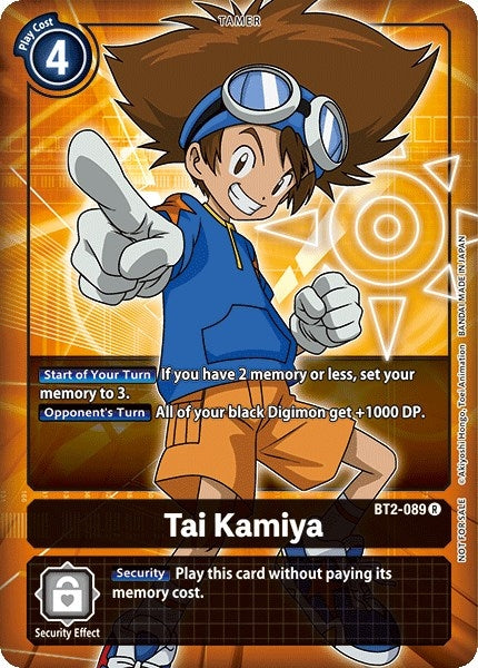 Image for Tai Kamiya - BT2-089 (Box Topper) (BT01-03A) (BT2-089 R) - Digimon Card Game