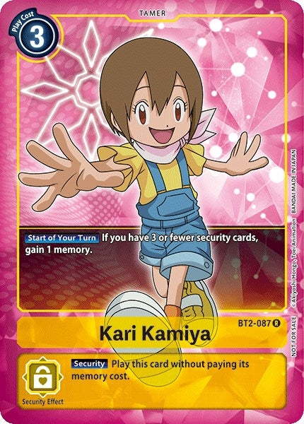 Image for Kari Kamiya (Box Topper) (BT01-03A) (BT2-087 R) - Digimon Card Game