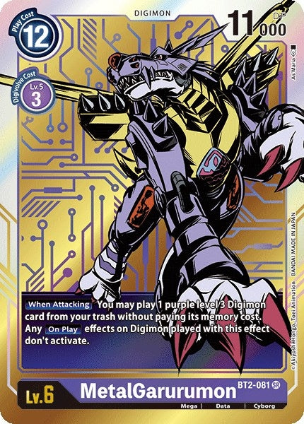 Image for MetalGarurumon - BT2-081 (Alternate Art) (BT01-03A) (BT2-081 SR) - Digimon Card Game