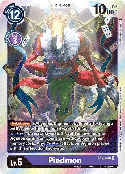 Image for Piedmon (BT01-03A) (BT2-080 SR) - Digimon Card Game