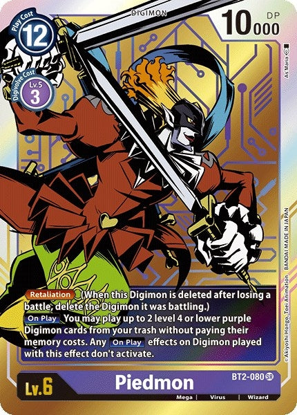 Image for Piedmon (Alternate Art) (BT01-03A) (BT2-080 SR) - Digimon Card Game