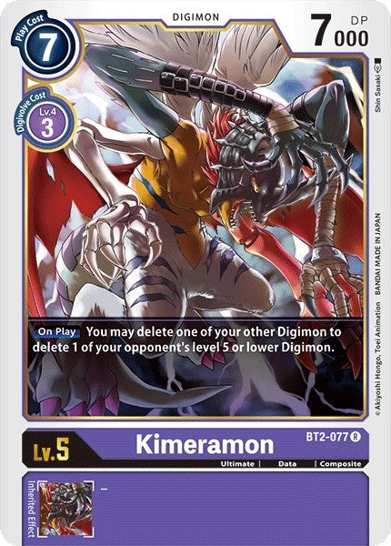 Image for Kimeramon (BT01-03A) (BT2-077 R) - Digimon Card Game
