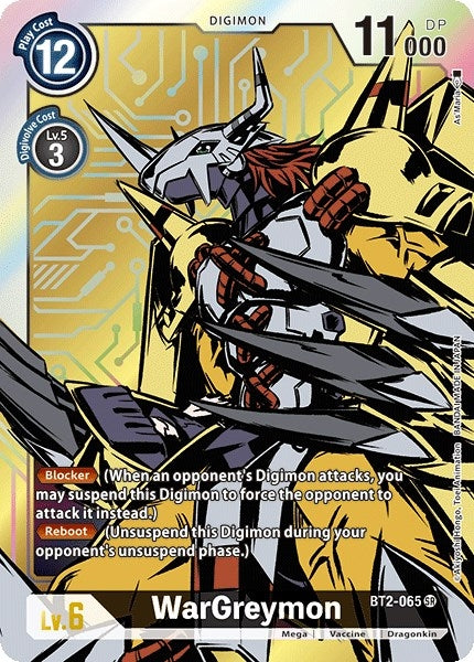 Image for WarGreymon - BT2-065 (Alternate Art) (BT01-03A) (BT2-065 SR) - Digimon Card Game