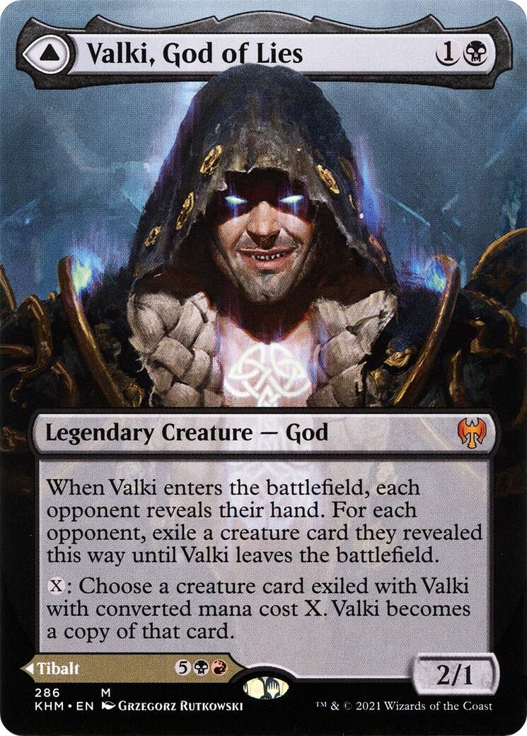 Image for Valki, God of Lies (Borderless) (Kaldheim) (286) - Magic: The Gathering