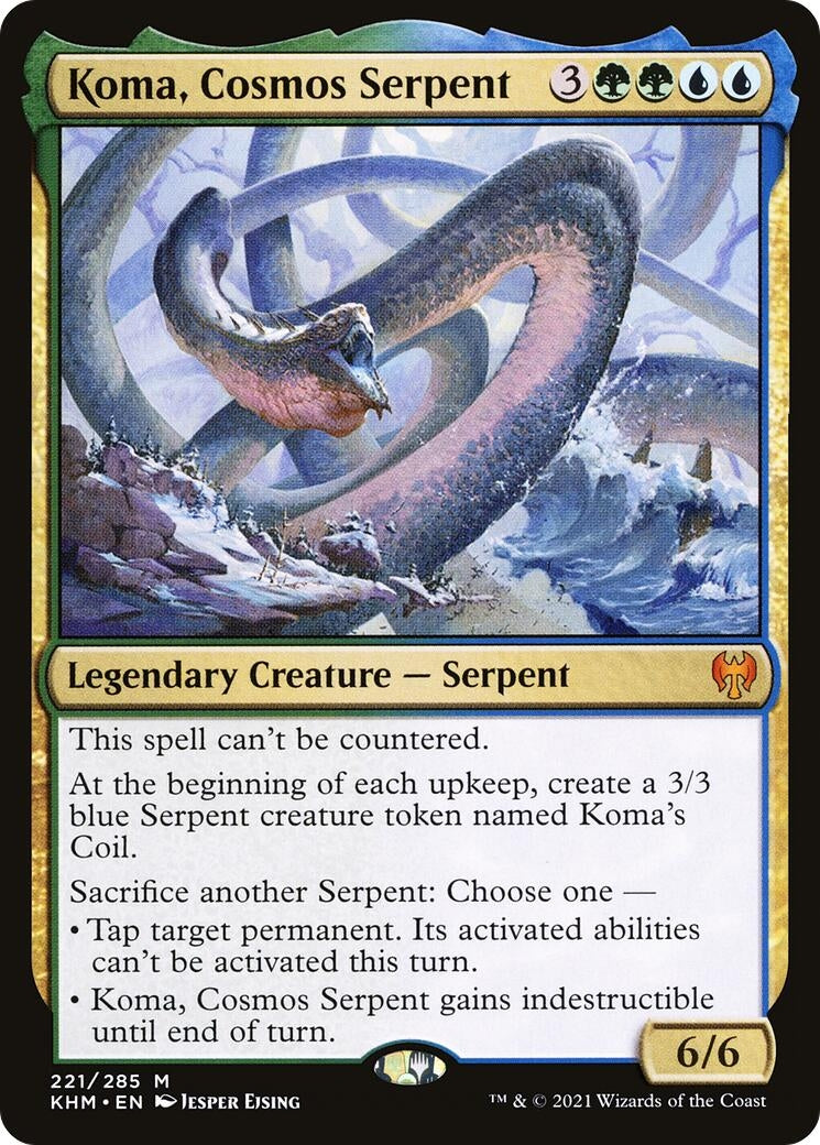 Image for Koma, Cosmos Serpent (Kaldheim) (221) - Magic: The Gathering