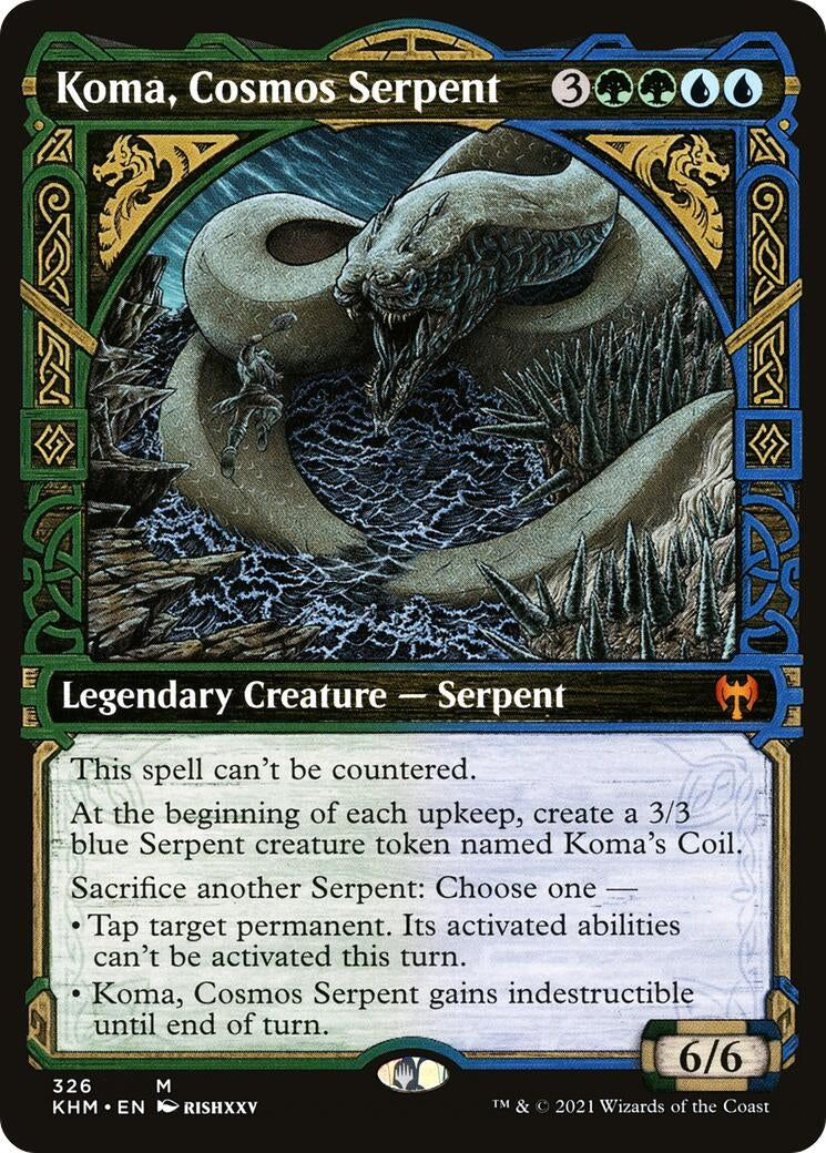 Image for Koma, Cosmos Serpent (Showcase) (Kaldheim) (326) - Magic: The Gathering