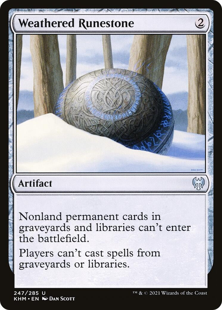 Image for Weathered Runestone (Kaldheim) (247) - Magic: The Gathering