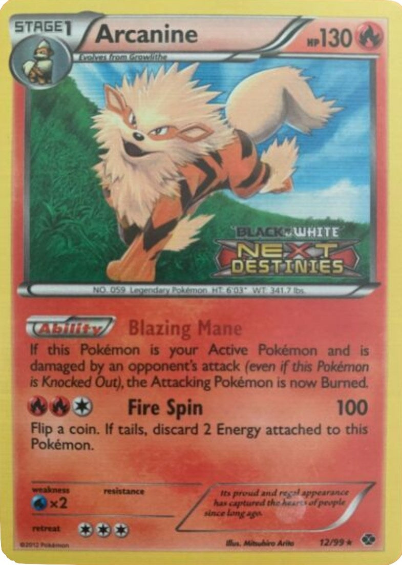 Image for Arcanine - 12/99 (Prerelease) (Black and White Promos) (12/99) - Pokemon