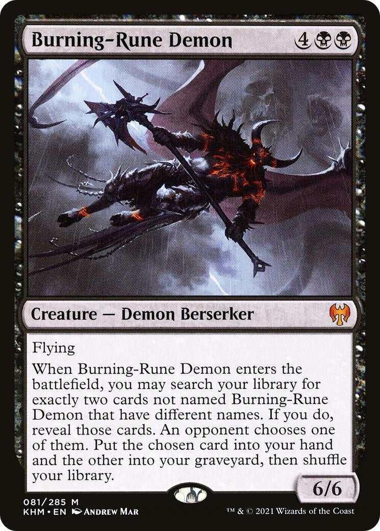 Image for Burning-Rune Demon (Kaldheim) (81) - Magic: The Gathering