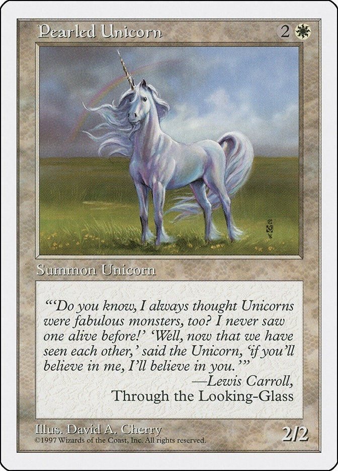 Image for Pearled Unicorn (Fifth Edition) - Magic: The Gathering