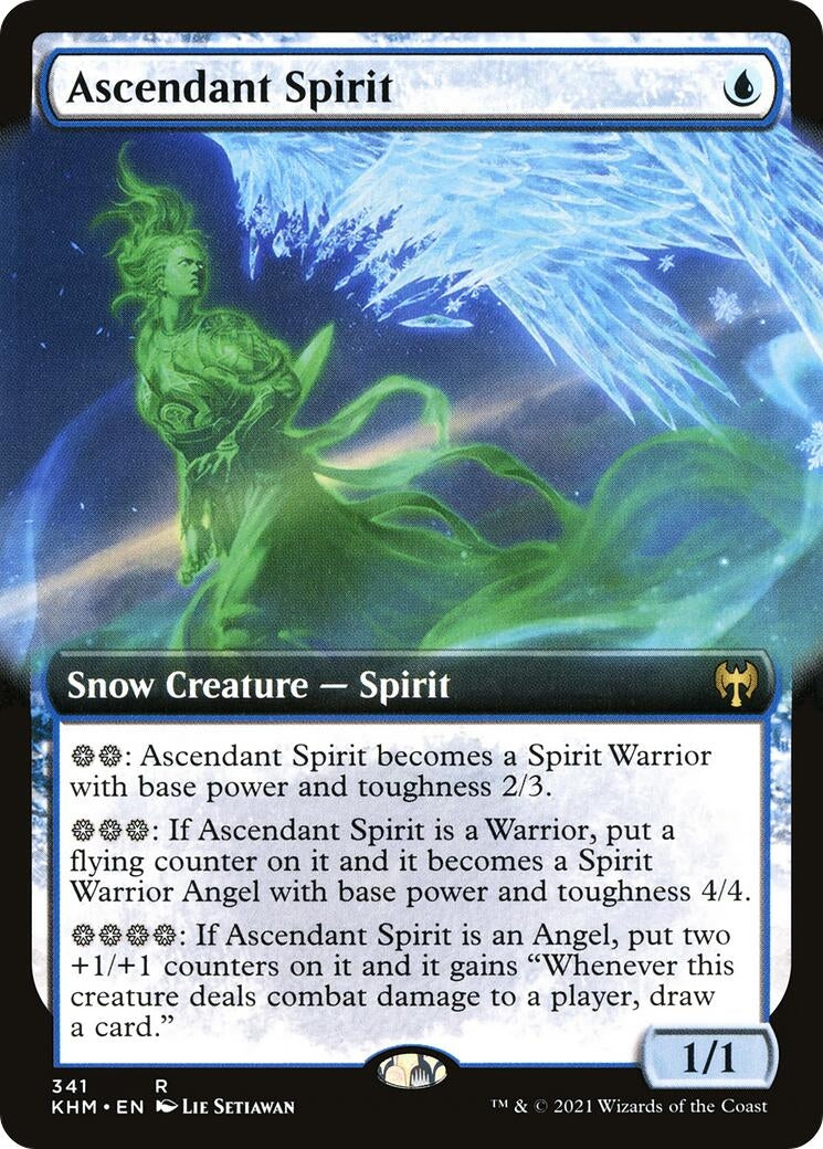 Image for Ascendant Spirit (Extended Art) (Kaldheim) (341) - Magic: The Gathering