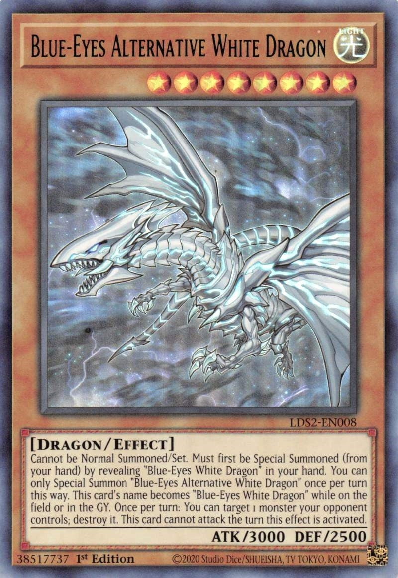 Image for Blue-Eyes Alternative White Dragon (Green) (Legendary Duelists: Season 2) (LDS2-EN008) - YuGiOh
