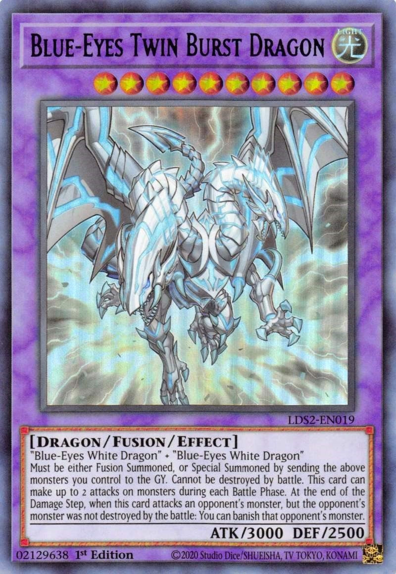 Image for Blue-Eyes Twin Burst Dragon (Green) (Legendary Duelists: Season 2) (LDS2-EN019) - YuGiOh