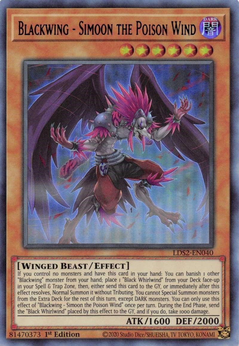 Image for Blackwing - Simoon the Poison Wind (Blue) (Legendary Duelists: Season 2) (LDS2-EN040) - YuGiOh