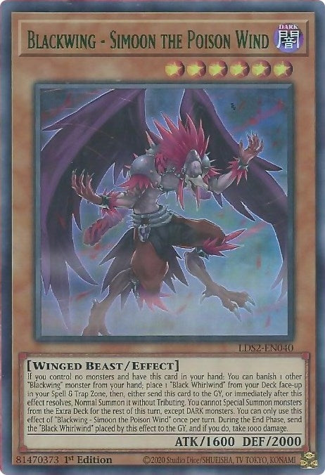 Image for Blackwing - Simoon the Poison Wind (Green) (Legendary Duelists: Season 2) (LDS2-EN040) - YuGiOh