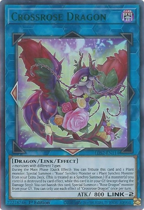 Image for Crossrose Dragon (Green) (Legendary Duelists: Season 2) (LDS2-EN114) - YuGiOh