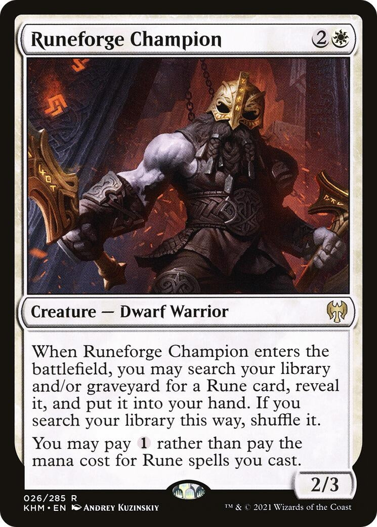 Image for Runeforge Champion (Kaldheim) (26) - Magic: The Gathering