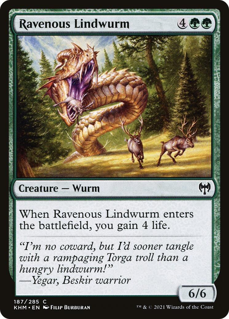 Image for Ravenous Lindwurm (Kaldheim) (187) - Magic: The Gathering