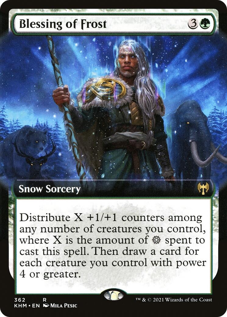 Image for Blessing of Frost (Extended Art) (Kaldheim) (362) - Magic: The Gathering