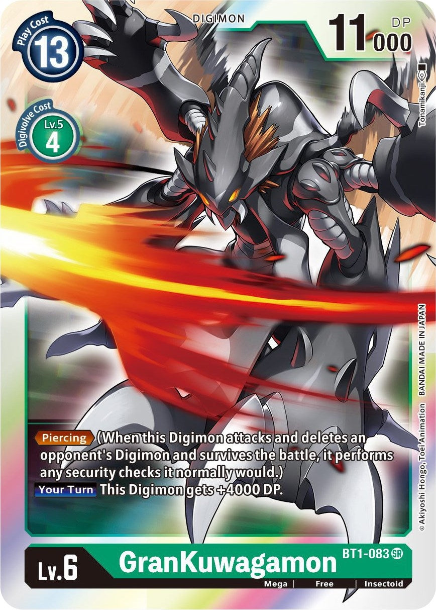 Image for GranKuwagamon (BT01-03B) (BT1-083 SR) - Digimon Card Game